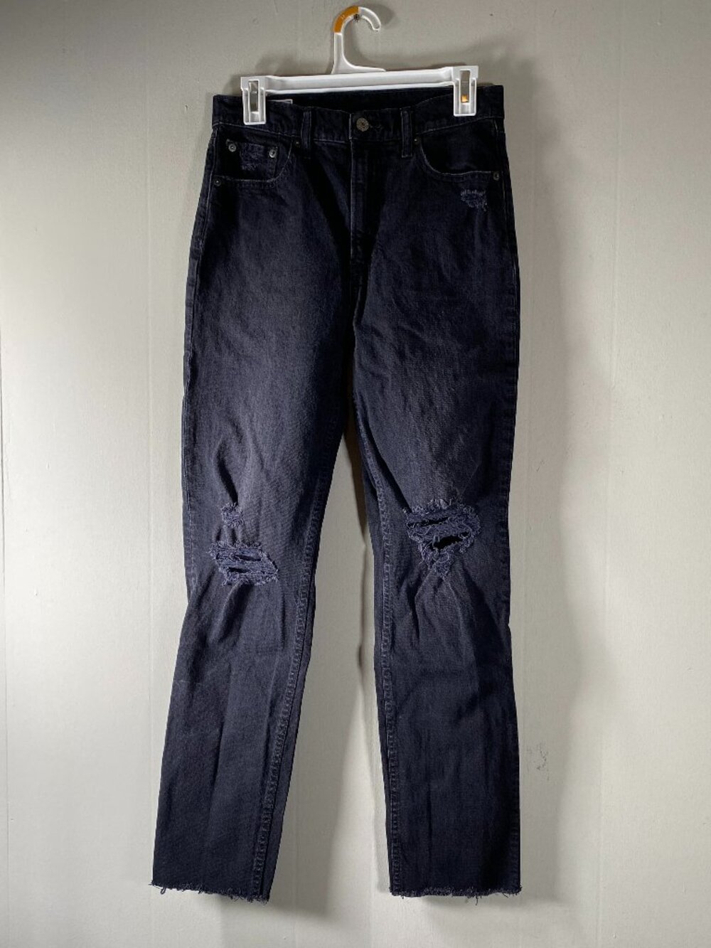 GAP Women's Cheeky Straight Leg Jeans Tall— Dark Wash Black